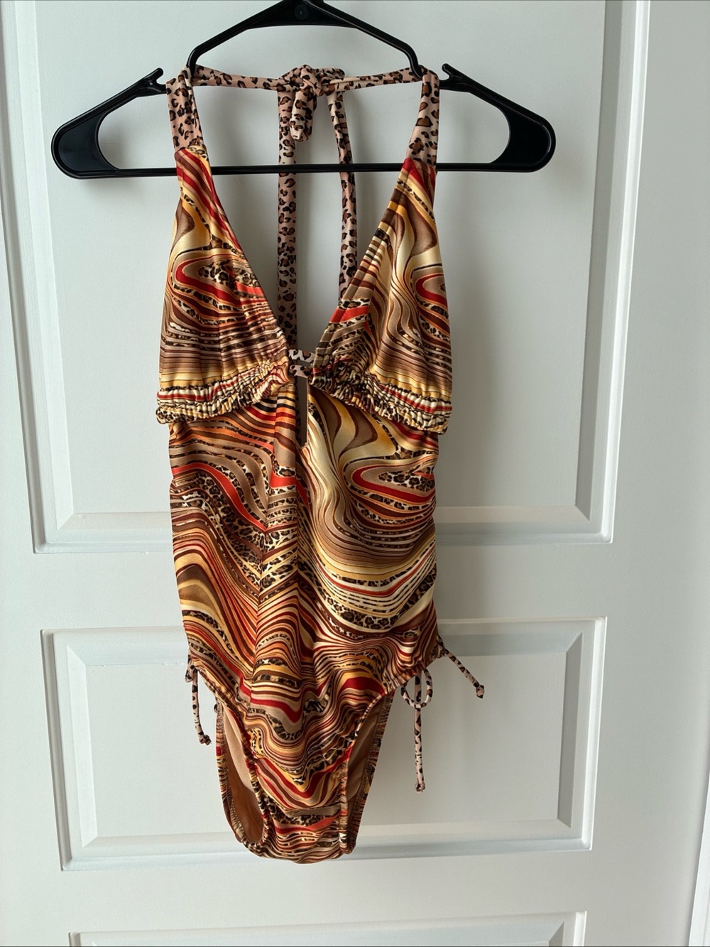 Animal Print Ladies One Piece Monokini Swimsuit - DD top/ Size L